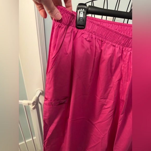 NEW Wonderwink Elastic Waist Women’s 4X 4XL Scrub Bottoms Fuchsia Pink Pants - Picture 6 of 10